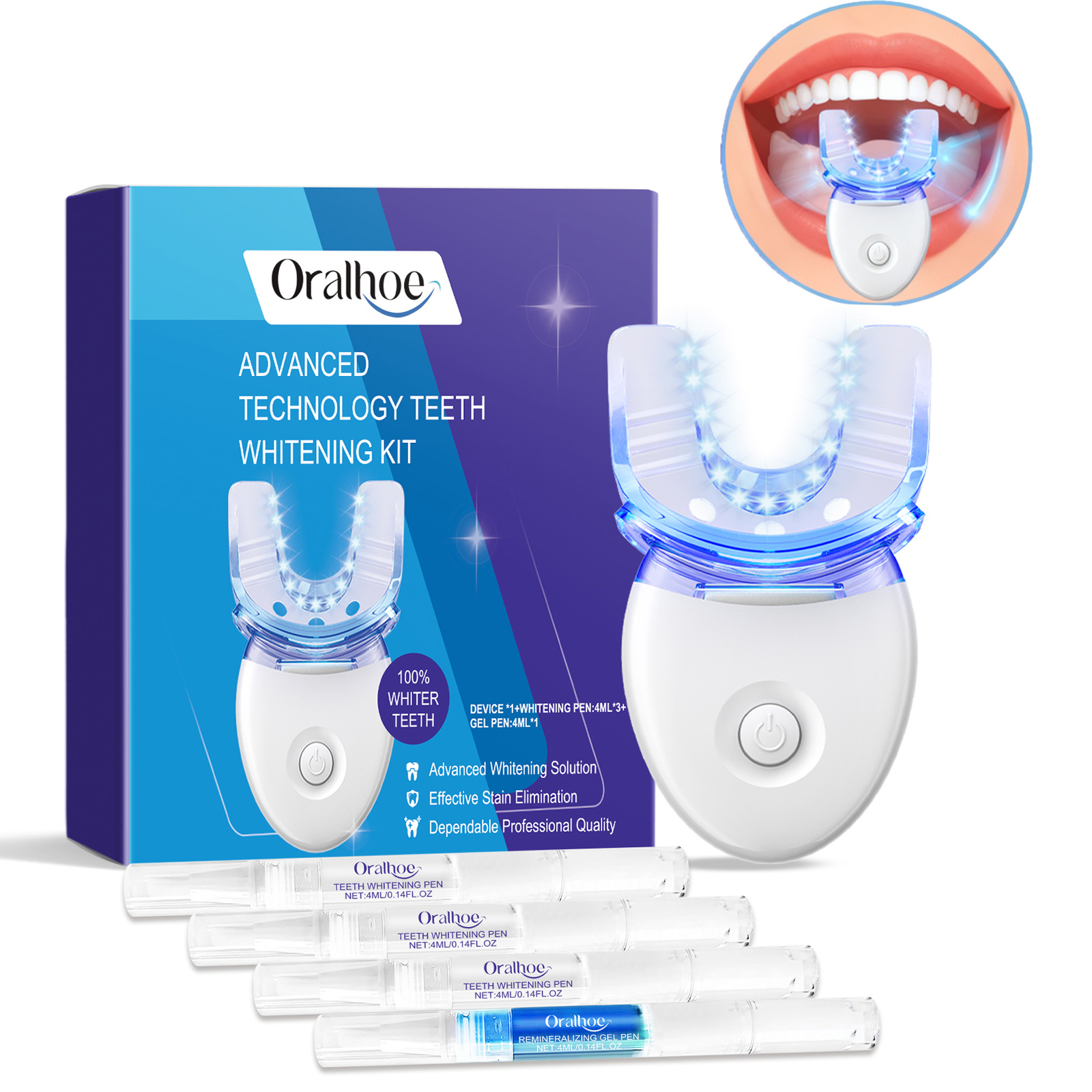 Teeth Whitening Kit With Light - Professional Teeth Whitening LED Light Kit