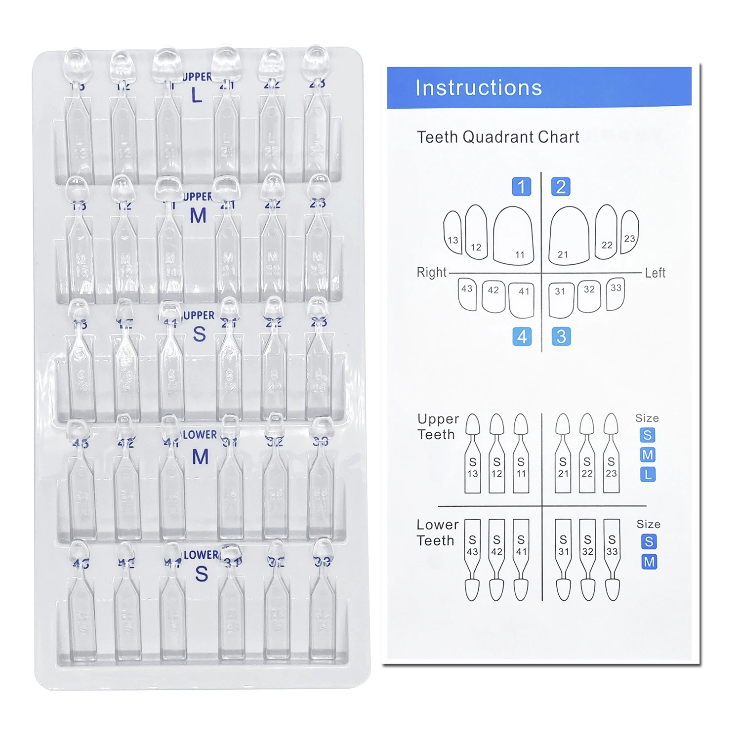 32pcs/Set Dental Veneer Mould  - đánh giá và giá Teeth Whitening Kit With Light