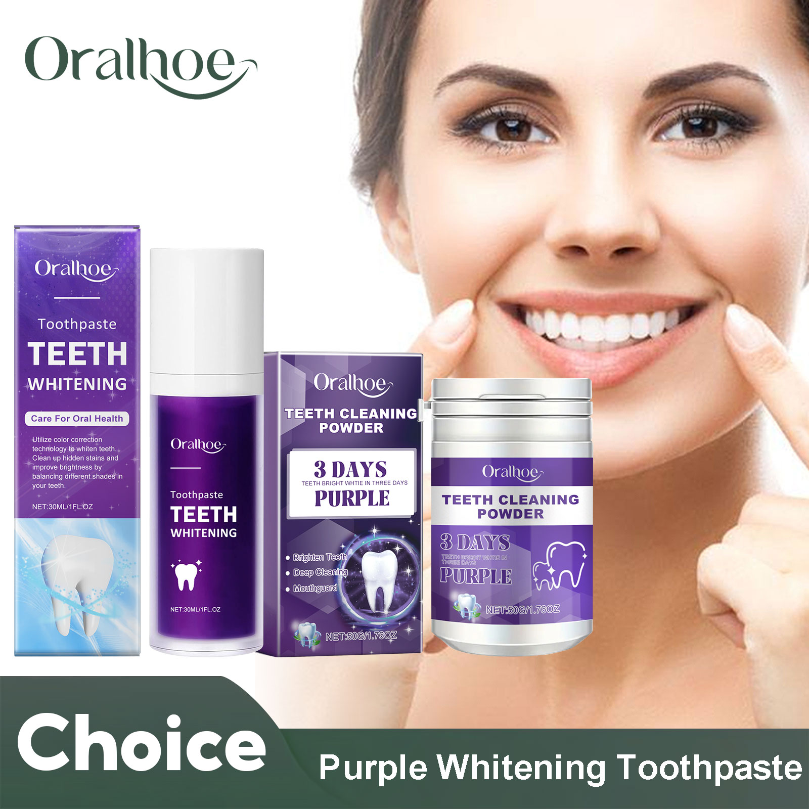 Purple Corrector Teeth Whiteni - đánh giá và giá Teeth Whitening Natural