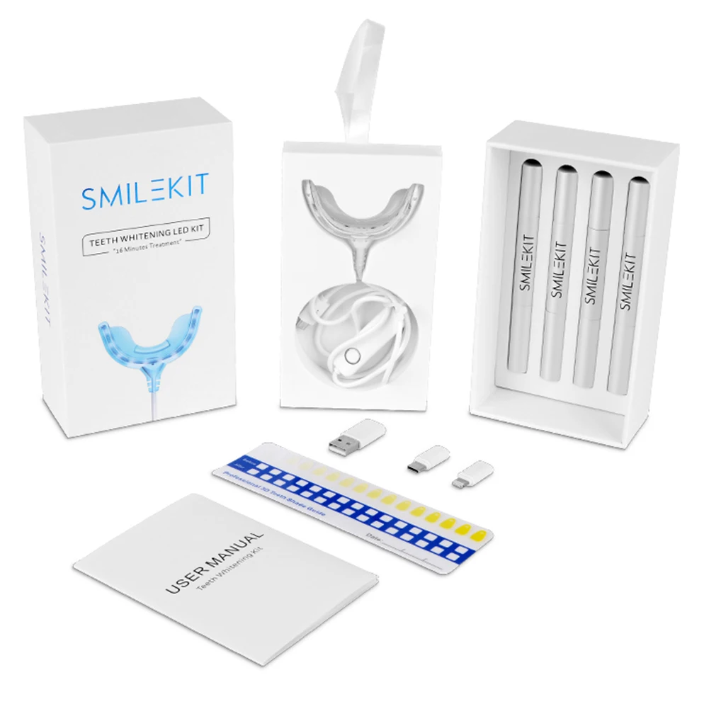 Smart Timing 16 LED Cold Light - đánh giá và giá Teeth Whitening Bleaching Kit