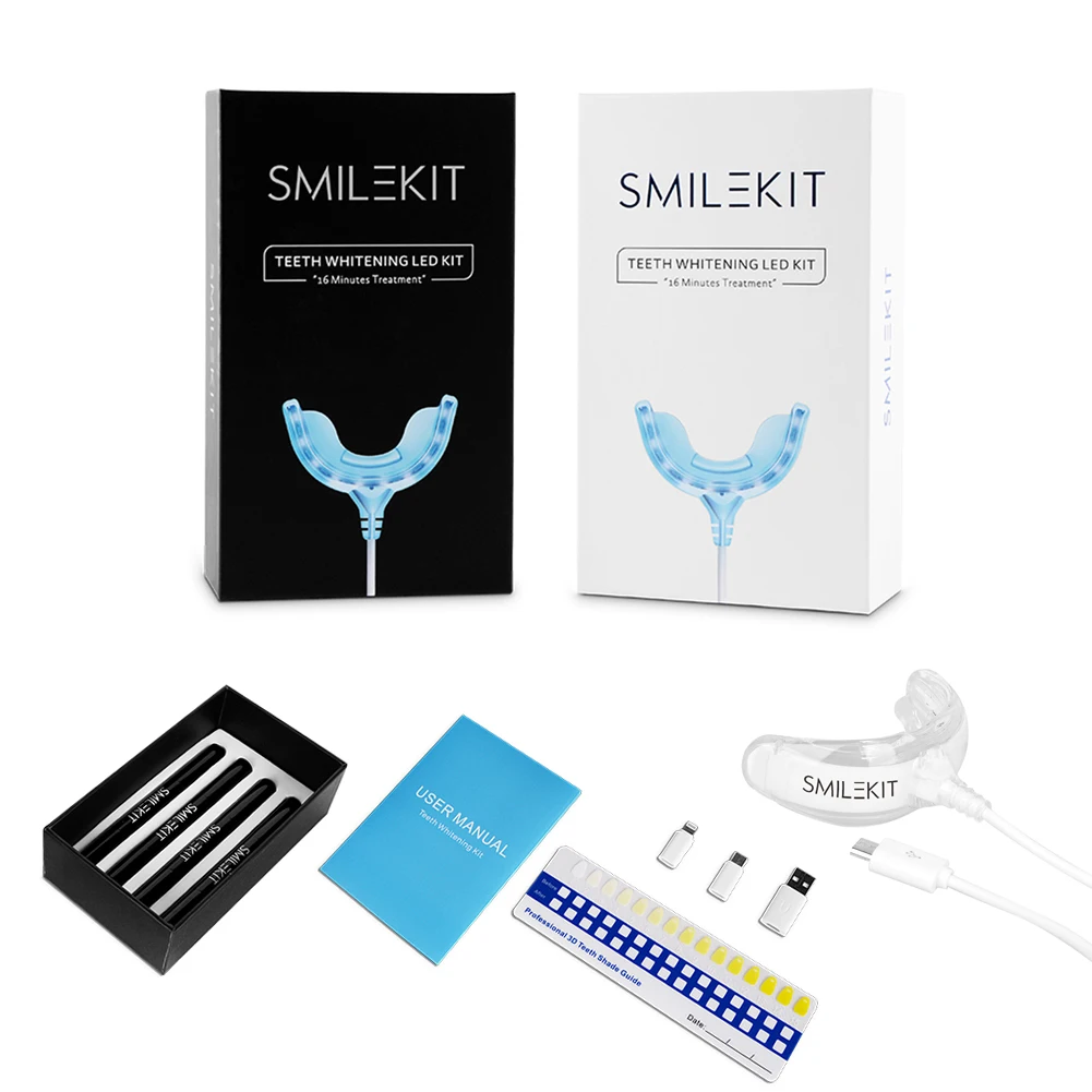 Smart Timing 16 LED Cold Light - đánh giá và giá Teeth Whitening Bleaching Kit