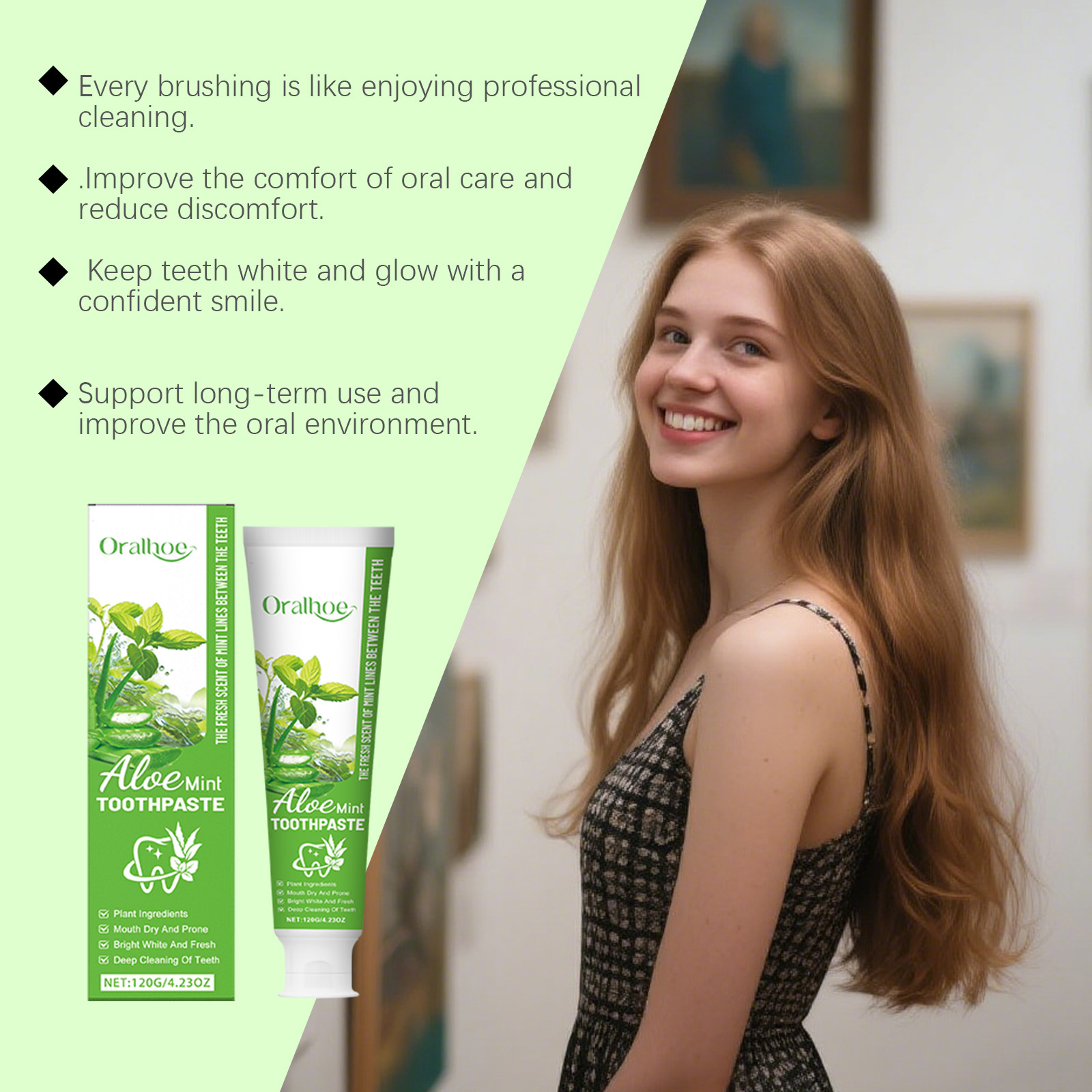 Aloe Vera Whitening Toothpaste - đánh giá và giá Teeth Whitening Natural