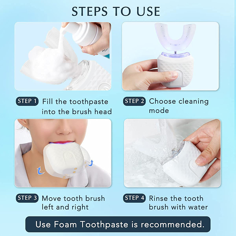 U-Shaped Rechargeable Light Qu - đánh giá và giá Teeth Whitening Kit With Light