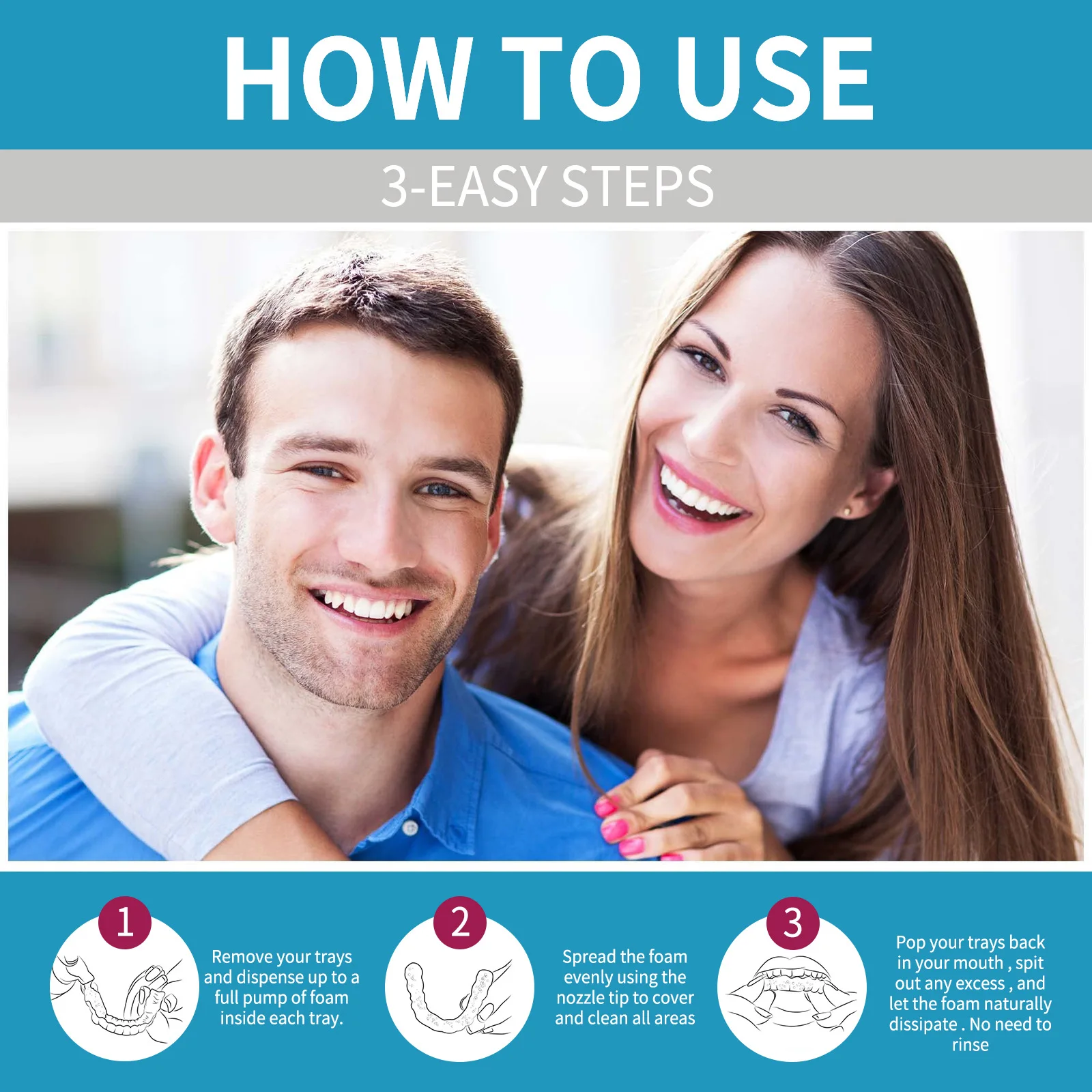 Aligner Denture Cleaner Foam D - đánh giá và giá Teeth Whitening Natural