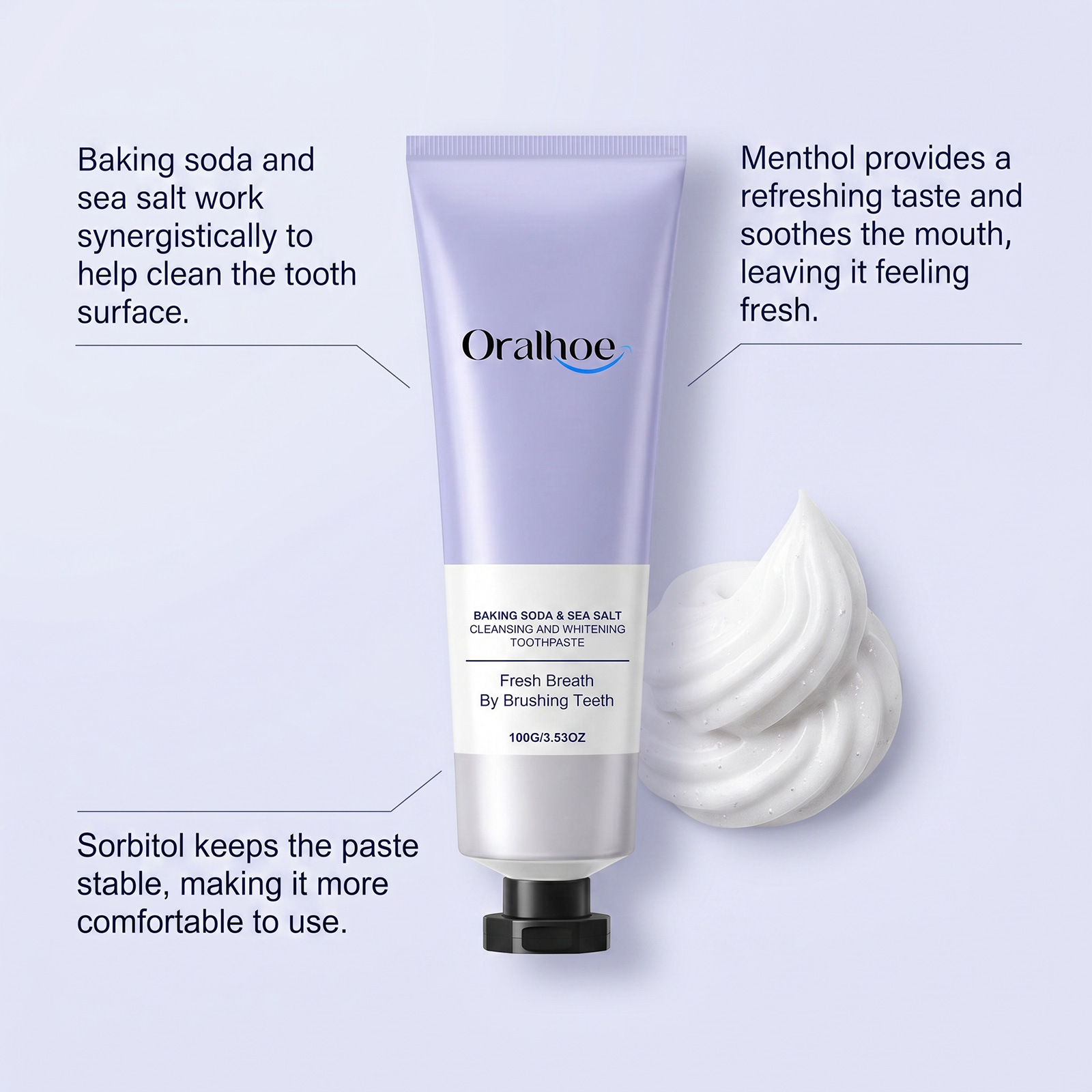 Oralhoe Baking Soda & Sea Salt - đánh giá và giá Teeth Whitening Natural