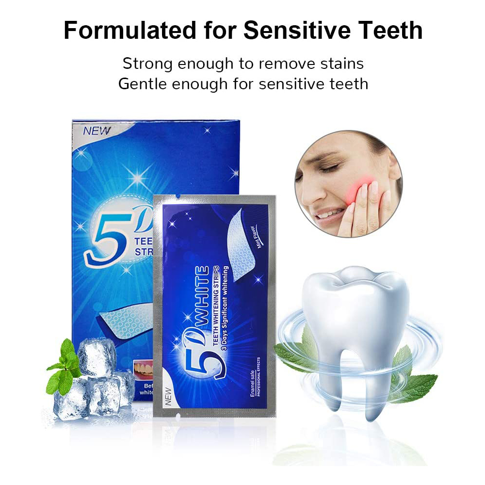 5D White Teeth Whitening Strip - đánh giá và giá Teeth Whitening Strips Crest