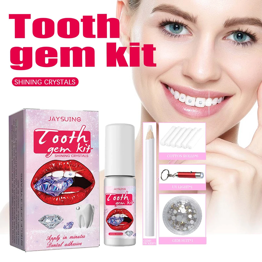 DIY Tooth Gems Kit with Crysta - đánh giá và giá Teeth Whitening Kit With Light
