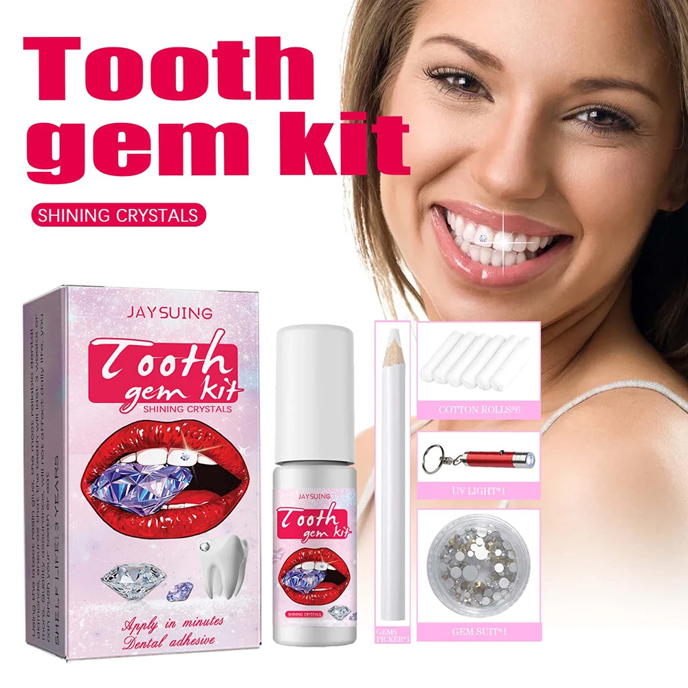 DIY Tooth Gems Kit with Crysta - đánh giá và giá Teeth Whitening Kit With Light